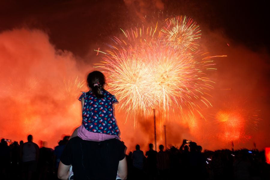 Dann gab es ein Mega-Feuerwerk.