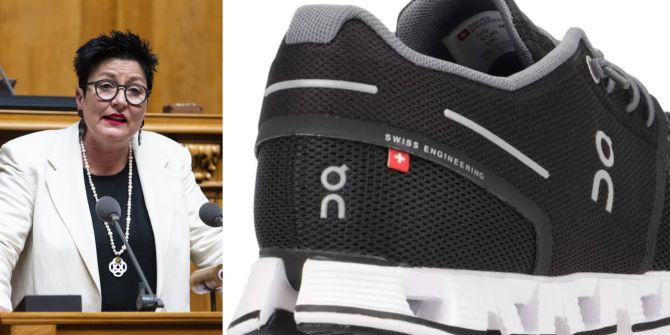 Daniela Schneeberger Schweizerkreuz On-Schuhe