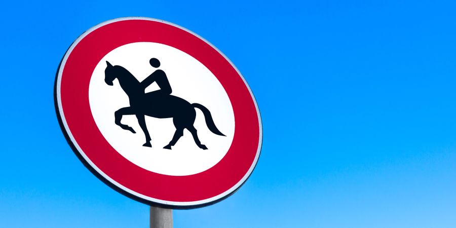 Schild Signal Reitverbot