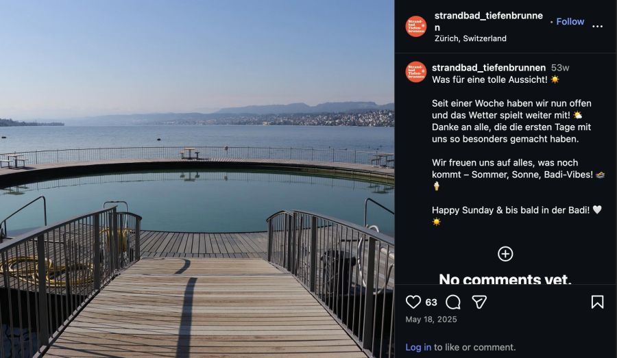 Strandbad Tiefenbrunnen, Zürich