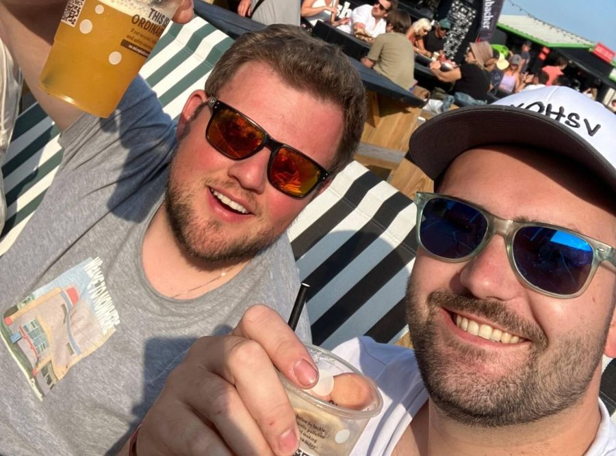 Lukas Scheiwiller (l.) und Dominik Pfister