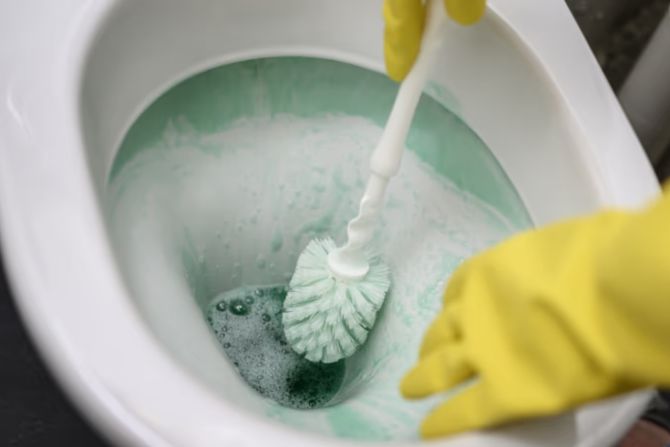 Putzkraft Putzfrau putzen WC