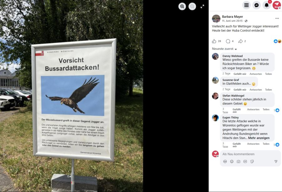 Ein User kommentiert unter dem Post, dass die Schilder jedes Jahr in diesem Gebiet stehen würden.