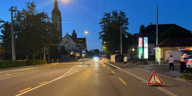 Unfallstelle Rorschacher Strasse