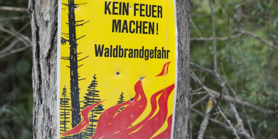 Aufgrund der hohen Waldbrandgefahr haben zahlreiche Kantone ihre Massnahmen verschärft. In vielen Regionen gilt ein absolutes Feuerverbot. (Symbolbild)