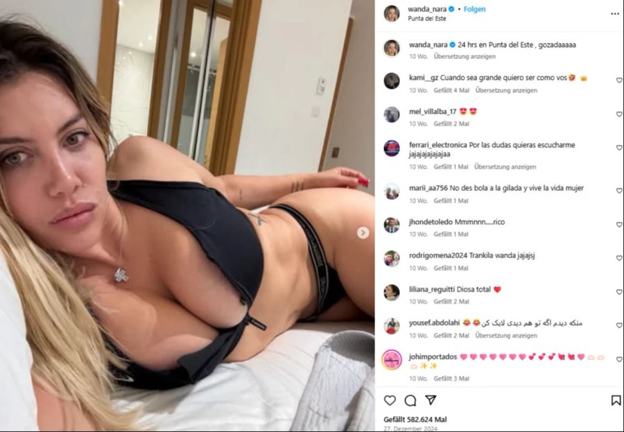 Wanda Nara posiert regelmässig freizügig im Netz.