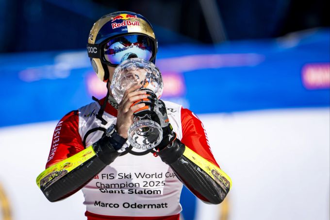 Marco Odermatt holt einmal mehr die kleine Kristallkugel im Riesenslalom. Marco Odermatt