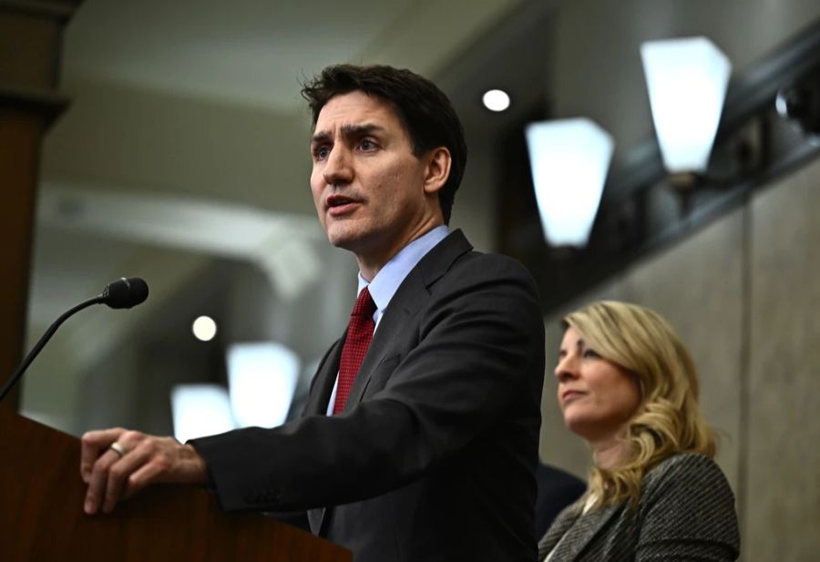 In Kanada kommt die Massnahme alles andere als gut an. Immerhin pflegen die beiden Länder eigentlich eine enge und gute Beziehung. Im Bild: Premierminister Justin Trudeau.