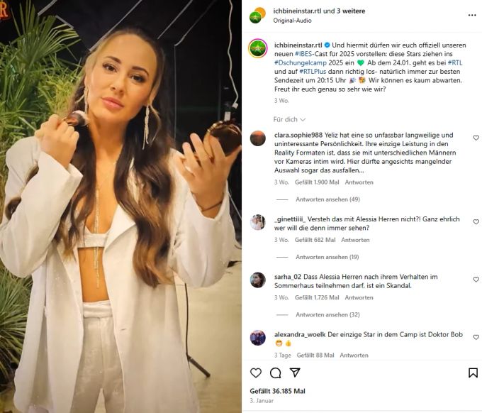 Alessia Herren überrascht im Dschungelcamp mit ungewöhnlichen Karriereplänen. Alessia Herren