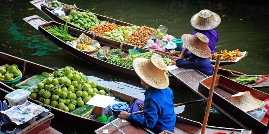 schwimmende Märkte in Bangkok