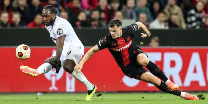 Granit Xhaka und Bayer Leverkusen müssen gegen West Ham lange kämpfen. Granit Xhaka