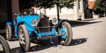 Bugatti Type 35, blau, Oldtimer, Rennwagen, Foto 1