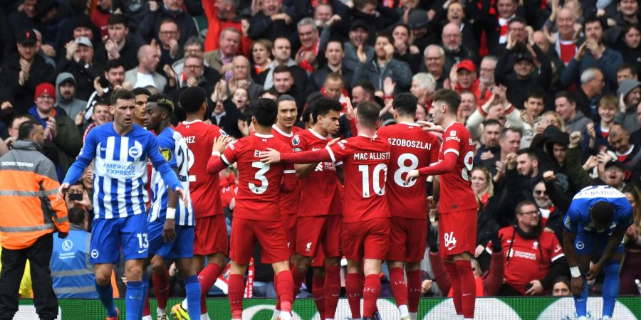 Liverpool setzte sich mit 2:1 gegen Brighton durch.