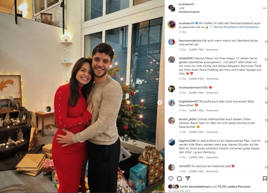 Luca und Christina machten ihre Babynews im Dezember öffentlich.