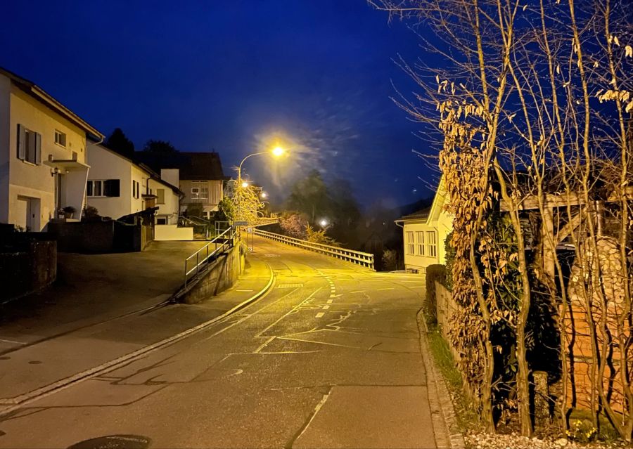 Hier beginnt die Route von Reto S. zum Bahnhof Pfungen: Gabelung Reckholdern- und Buckstrasse.