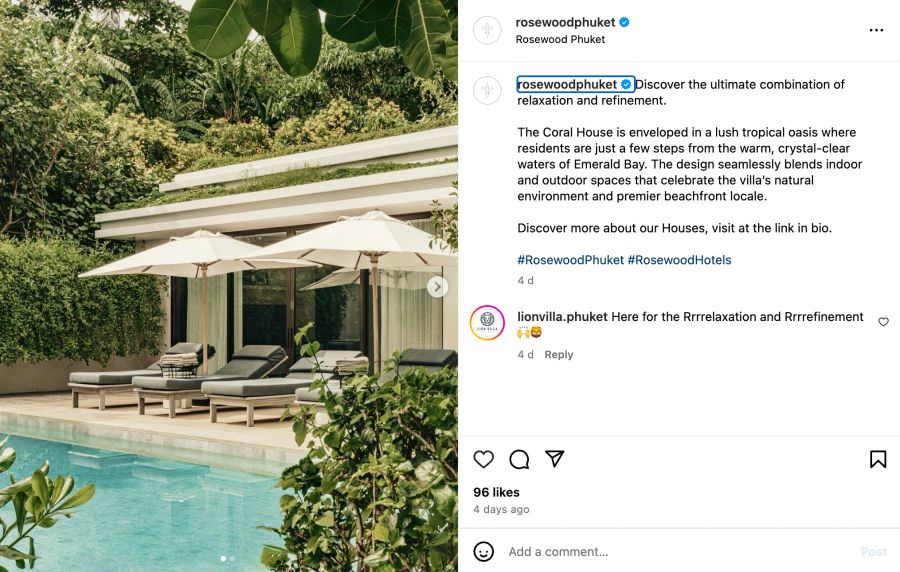 Instagram Rosewood Phuket, Hotelpool.