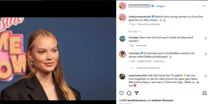 Cheyenne Ochsenknecht hat kaum Kontakt zu ihrem Vater Uwe. Cheyenne Ochsenknecht