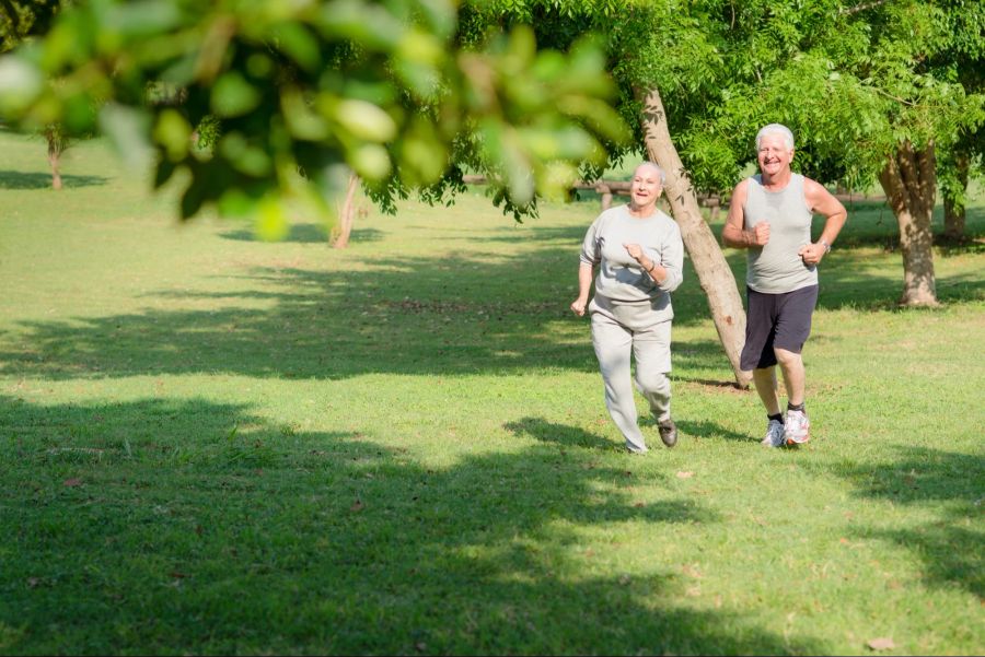 Joggen, Senioren, Park