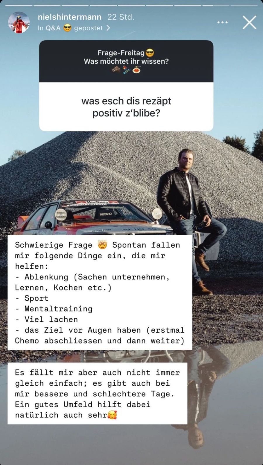 Auch über sein Rezept, positiv zu bleiben, gibt Hintermann Auskunft.