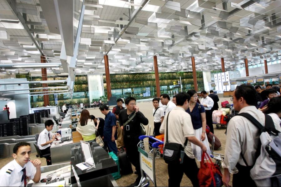 Der Flughafen in Singapur.