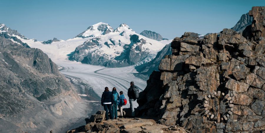 Gletscher und Familie