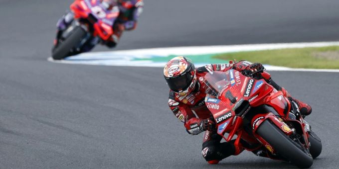 Pecco Bagnaia fährt in Japan einigermassen überlegen zum Sieg. Francesco Bagnaia MotoGP