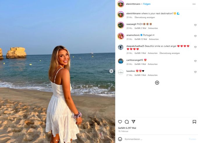 Eleni Rittmann hat auf Instagram über 170'000 Follower. Eleni Rittmann
