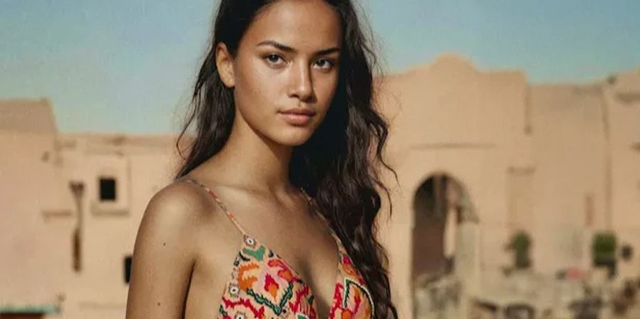 Nahaufnahme KI-Modell Kampagne Mango