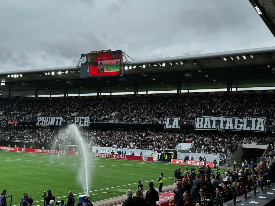 Die Fans der FC Lugano im Wankdorf...