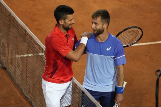Novak Djokovic besiegt in Rom Corentin Moutet, dann kommt es zum Eklat. Djokovic