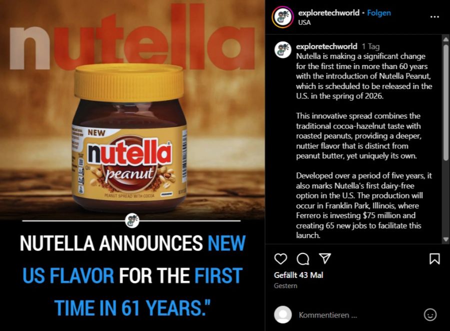 neue nutella sorte