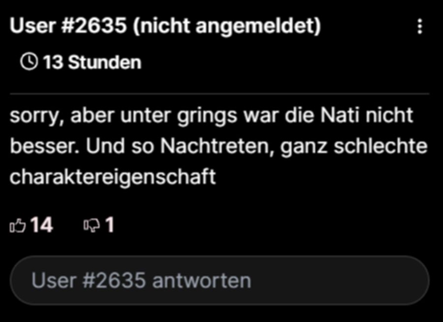 Das Nachtreten von Inka Grings sei eine schlechte Charakter-Eigenschaft, findet ein Leser.