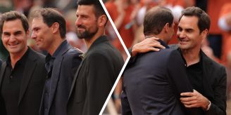 Emotionale Zeremonie - Federer und Djokovic ehren Nadal in Paris Emotionale Zeremonie - Federer und Djokovic ehren Nadal in Paris