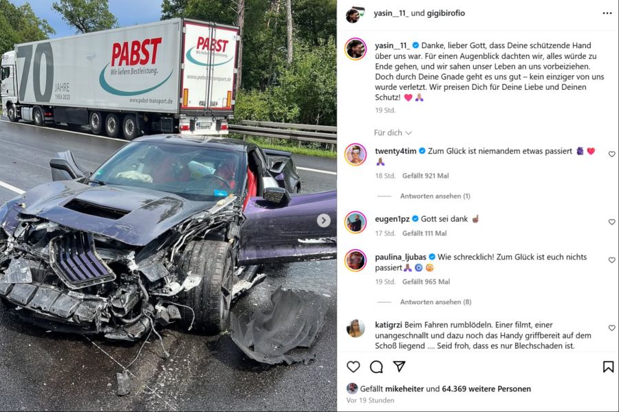yasin mohameds zerstörtes auto