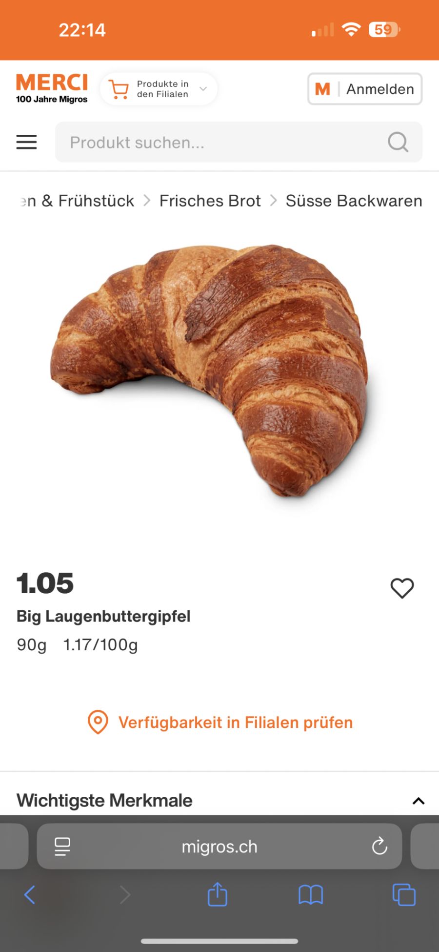 Früher kostete der Big Laugenbuttergipfel 1,20 Franken, wie ein Reddit-User bemerkte.