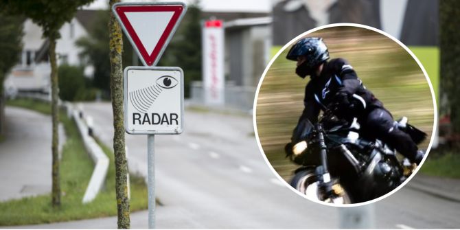 Gemeindevorsteher geblitzt Töff Radar