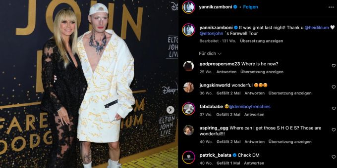 Yannik Zamboni ist gut mit Heidi Klum befreundet. gntm