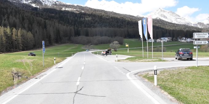 Fuldera GR: Durch Ausweichmanöver Kollision verhindert. Fuldera GR