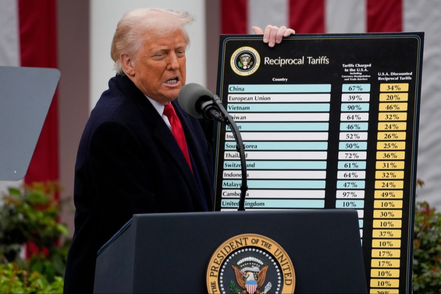 Donald Trump hat mit seinen Zöllen für grosse Unruhe in der Weltwirtschaft gesorgt.
