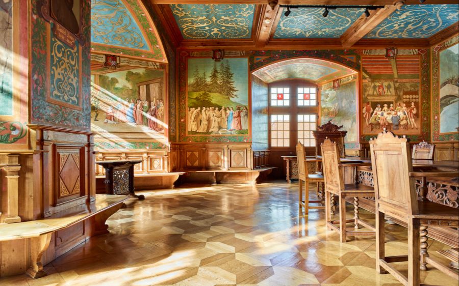 Schloss Möbel Gemälde Raum