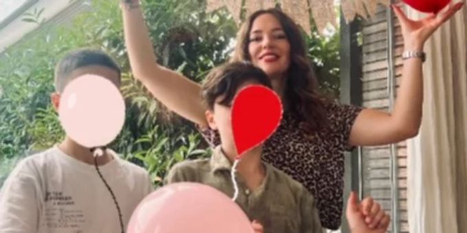 Patrizia Laeri mit ihren beiden Söhnen. patrizia laeri