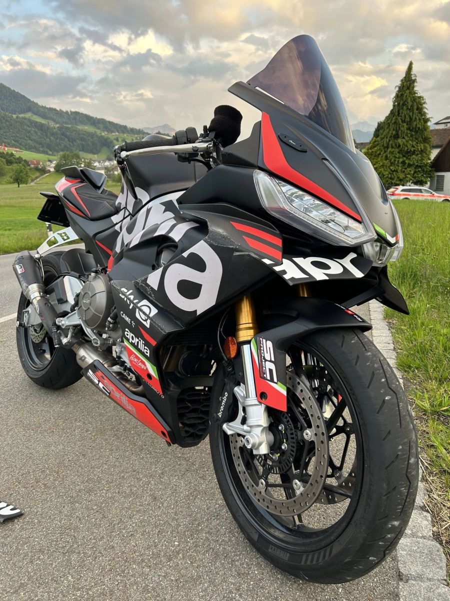 Motorrad nach Sturz