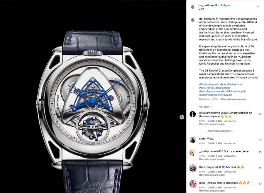 Luxusuhr von De Bethune.