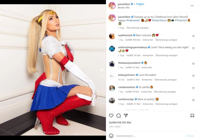 Paris Hilton als Sailor Moon. paris hilton
