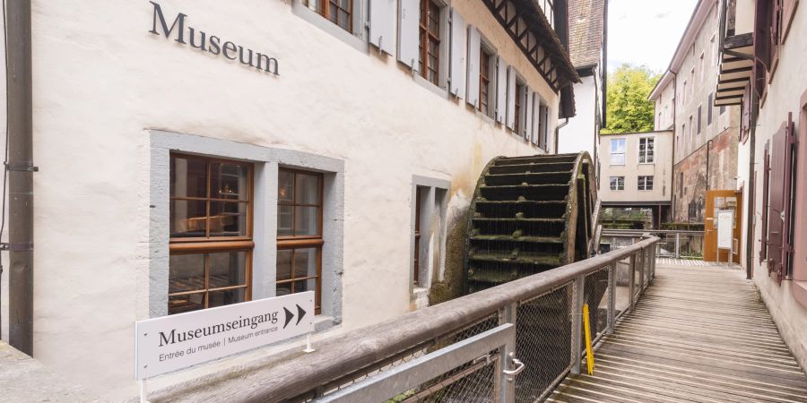 Das St. Alban Quartier in Basel mit der Basler Papiermühle, dem Schweizerischen Museum für Papier, Schrift und Druck.