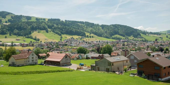 Blick auf die Gemeinde Appenzell. Blick auf die Gemeinde Appenzell.