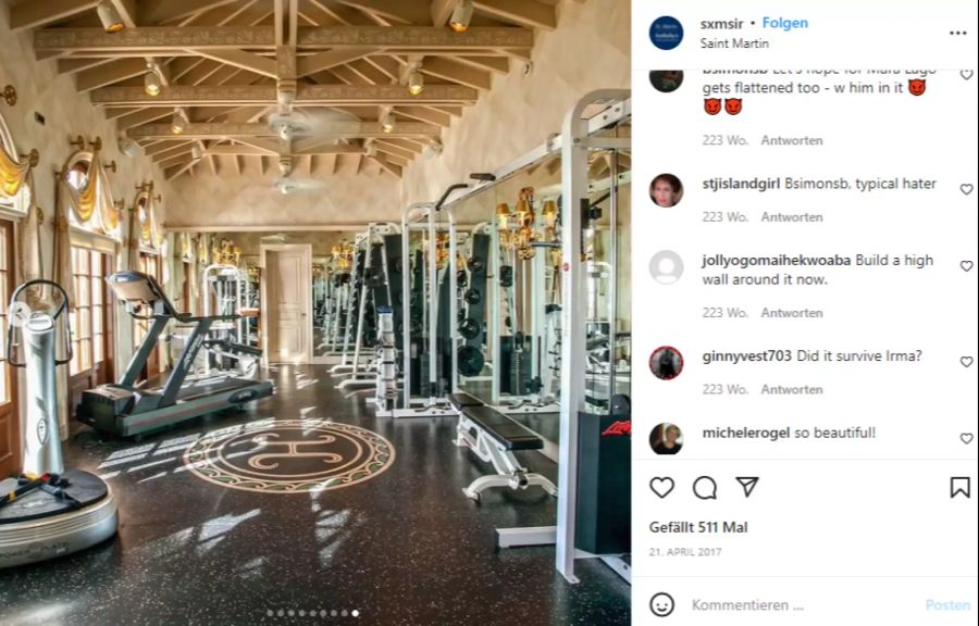Auch das hauseigene Gym kann sich sehen lassen.