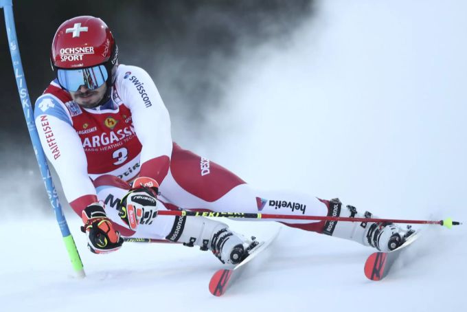 Im Gegensatz zu Marco Odermatt ist Loïc Meillard noch gar nicht in Olympia-Form. Loïc Meillard Marco Odermatt