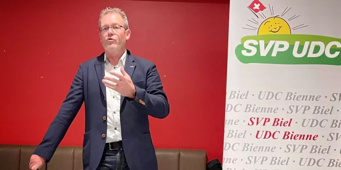 Patrick Widmer, Präsident der SVP Biel. SVP Biel