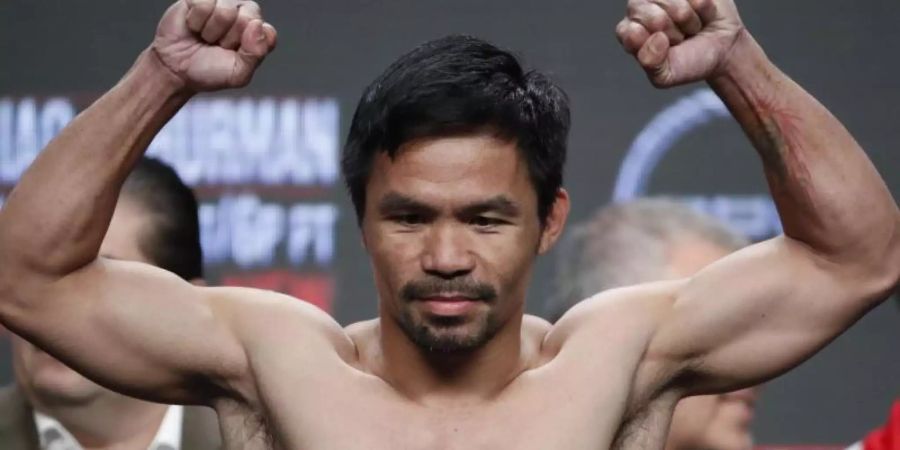 Der philippinische Ex-Box-Weltmeister Manny Pacquiao sieht seine Zukunft in der Politik. Foto: John Locher/AP/dpa